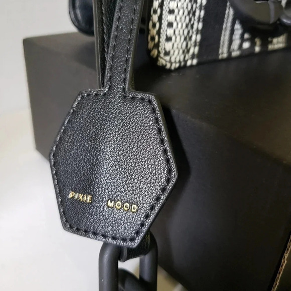 Pixie Mood Womans Black/White Vegan Leather Billie  Crossbody Bag. - Picture 11 of 14